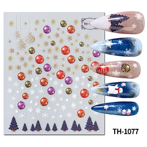 3D Christmas  Snowman Nail Stickers