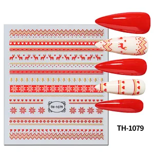 3D Christmas  Snowman Nail Stickers