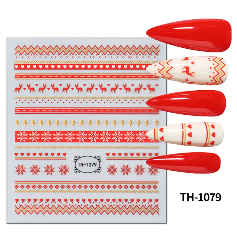 3D Christmas  Snowman Nail Stickers